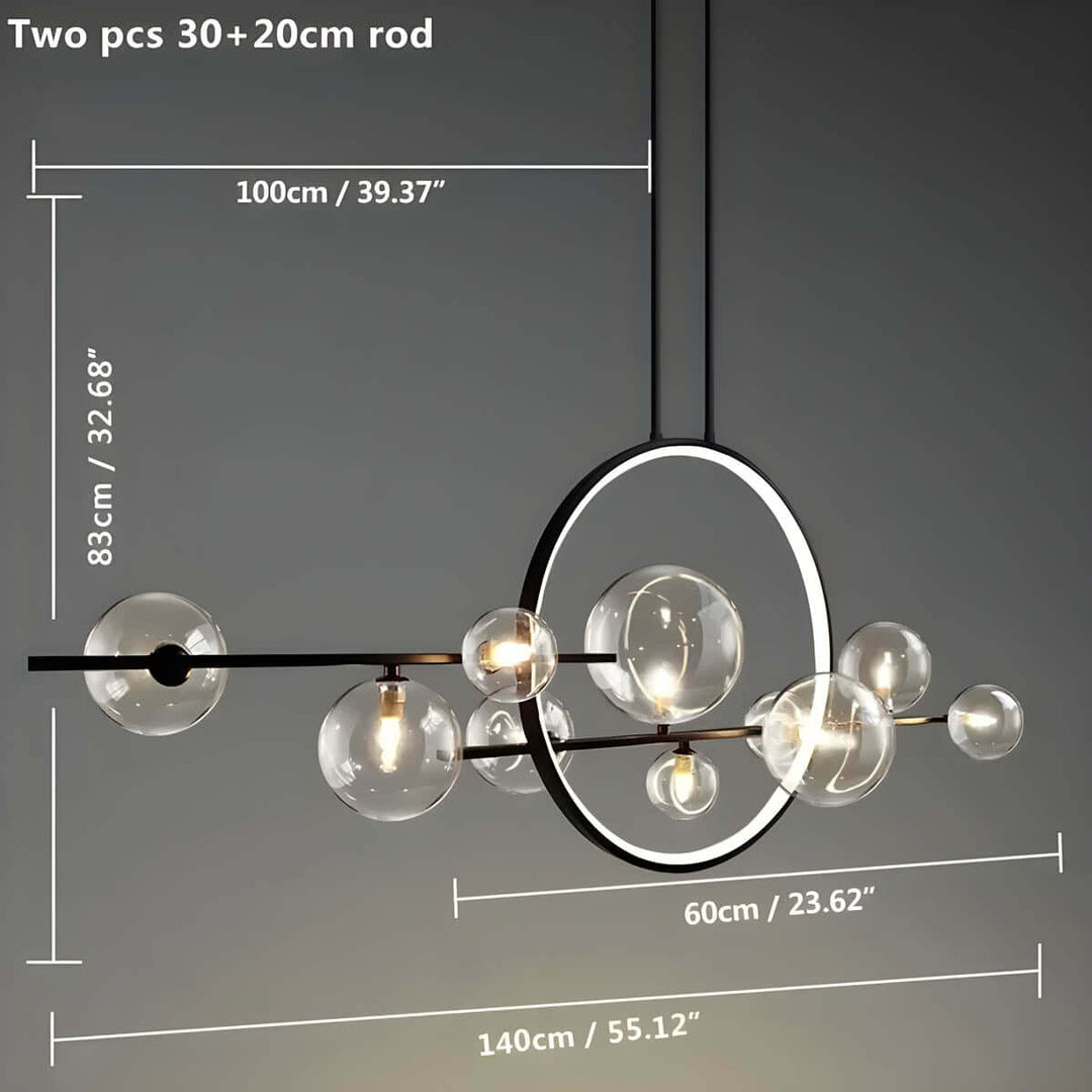 Elara | Moderne Loftslampe i Glas