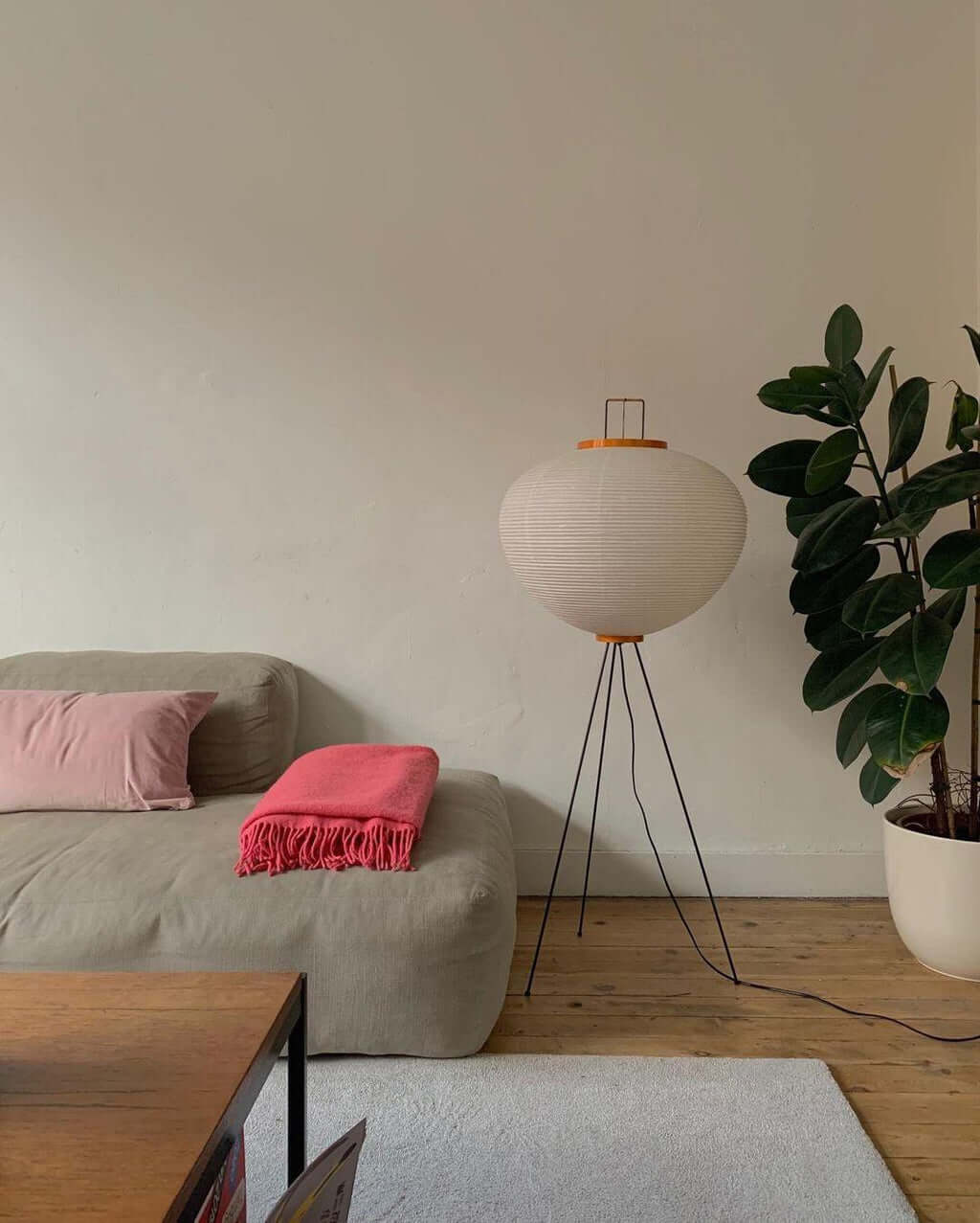 Lampadaire En Papier De Riz