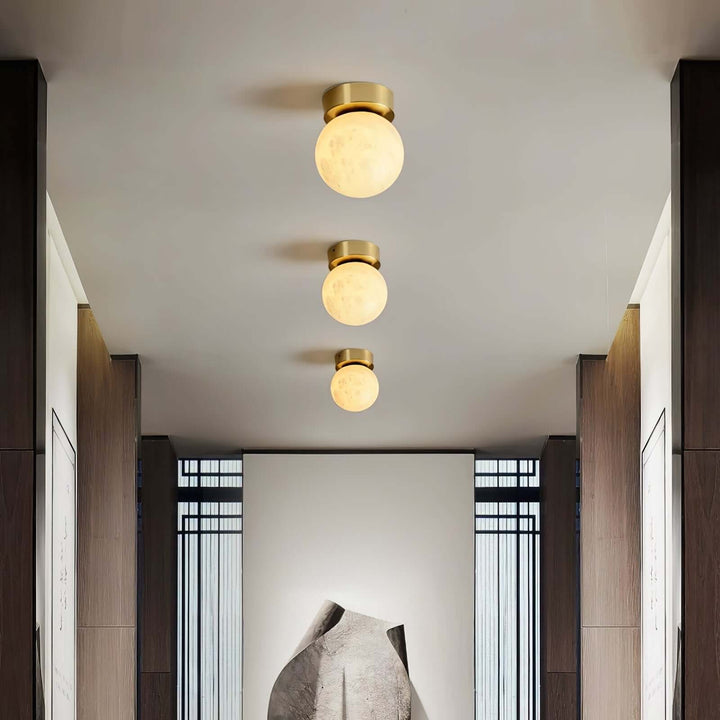 Måne lys alabaster loftlampe