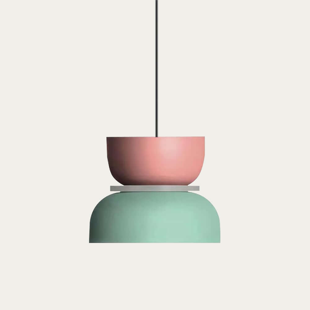 Moderne Loftlampe i Farveblokke
