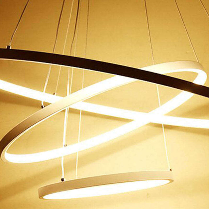 Moderne 3-ring LED loftslampe dimensioner 20x40x60cm