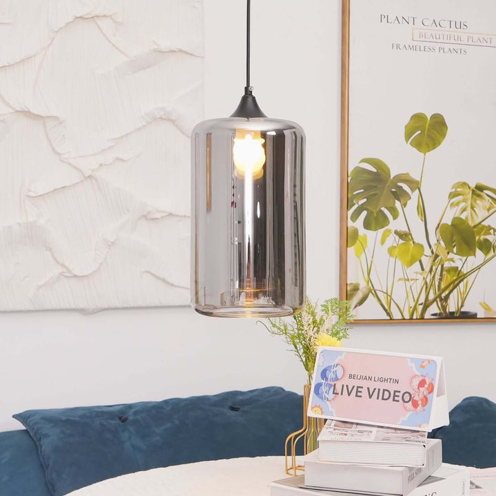 Moderne Glasflaske Pendellampe