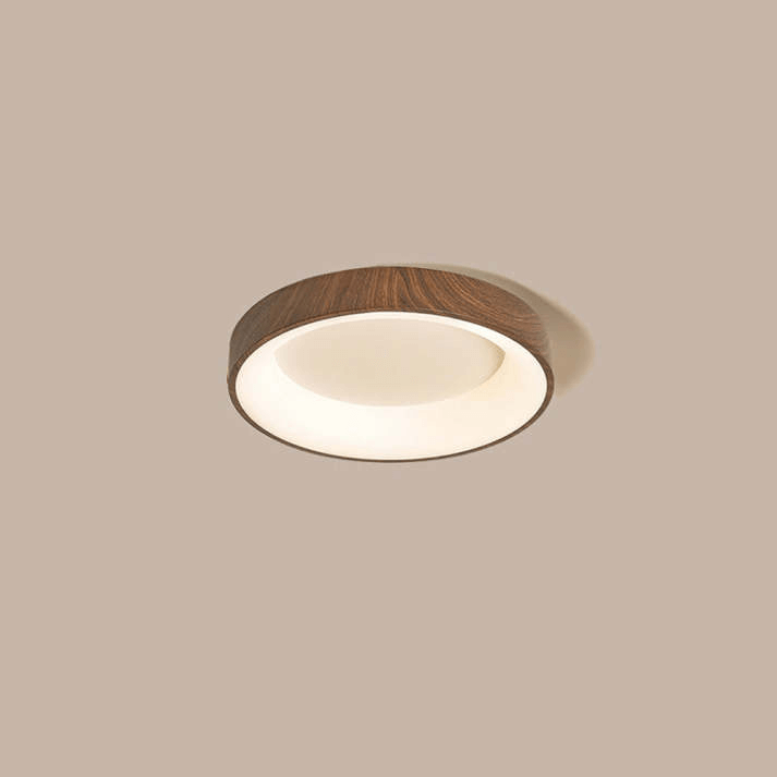 Elegant træ loftlampe med LED-belysning
