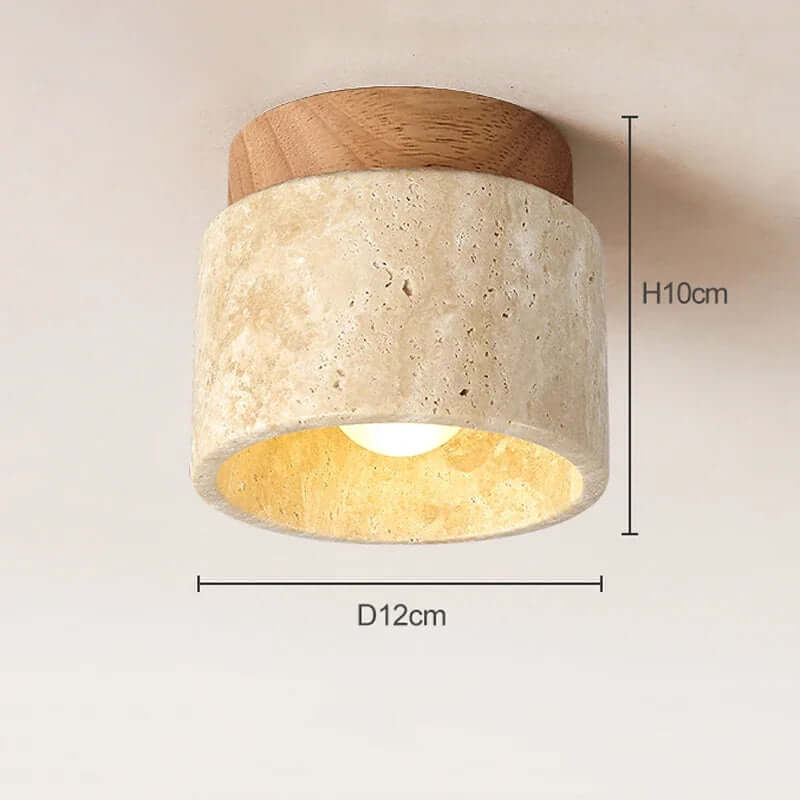 Moderne Japansk Stil Loftslampe Creme Farve
