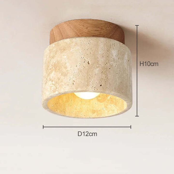 Moderne Japansk Stil Loftslampe Creme Farve