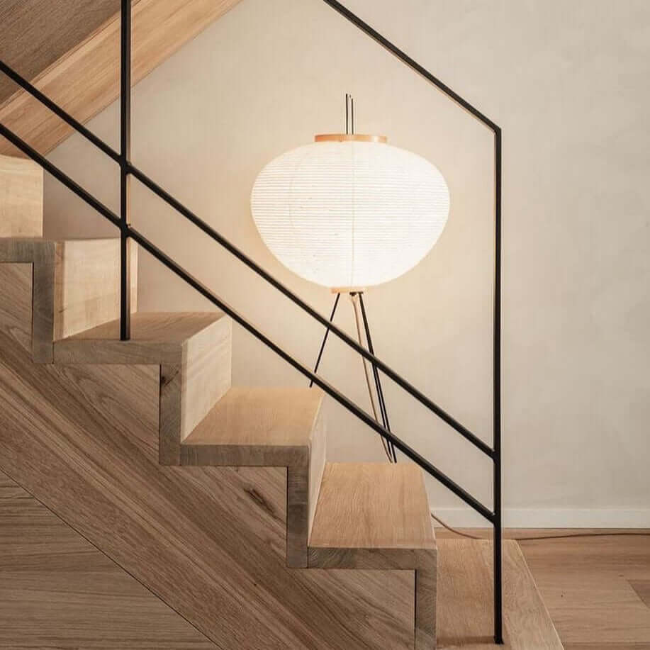 Lampadaire En Papier De Riz