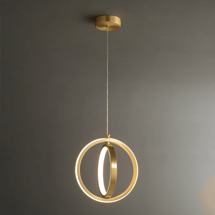Dobbelt LED Pendellampe i Messing - Moderne Design