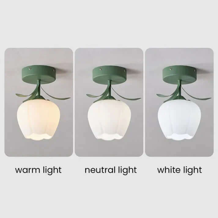 Tiffany-stil loftlampe simpelt mini-blomstermønster