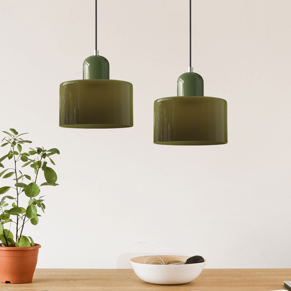 Moderni lasinen Bauhaus-tyylinen riippuvalaisin
