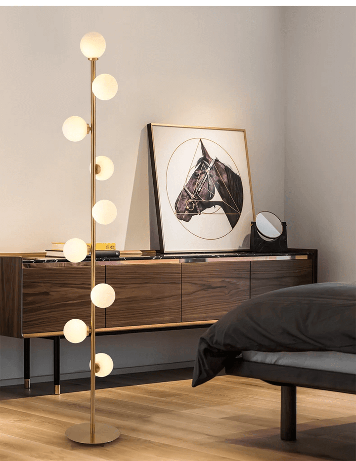 Moderne Glas Gulvlampe - Minimalistisk og Stilfuld