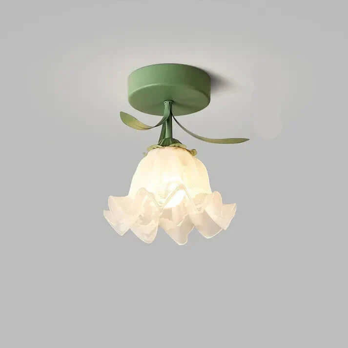 Tiffany-stil loftlampe simpelt mini-blomstermønster