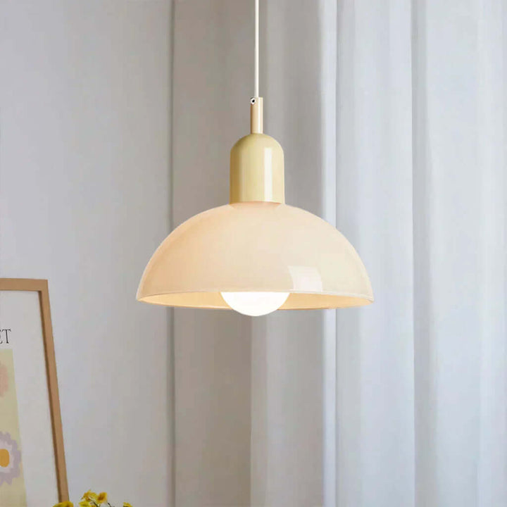 Moderne Glaskuppel Pendel - Farverigt Design