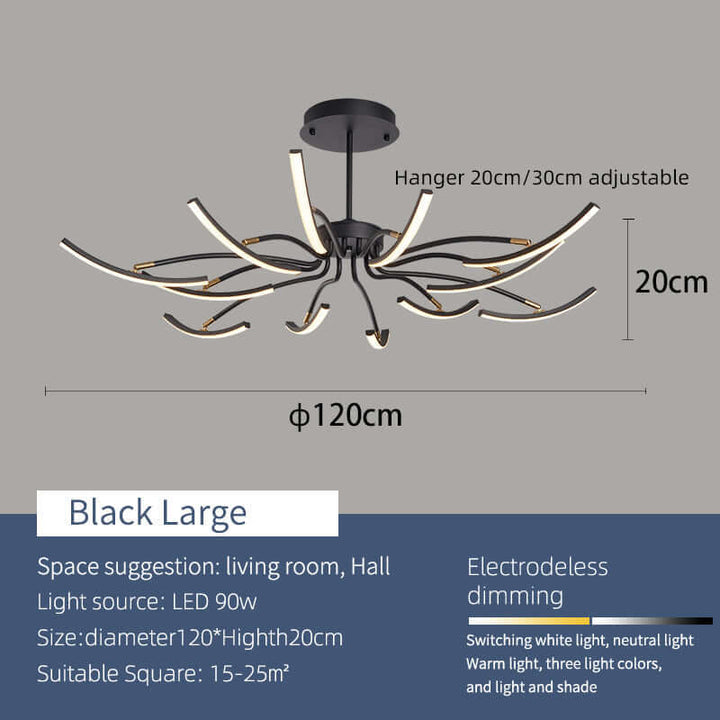 Moderne loftlampe dimensioner