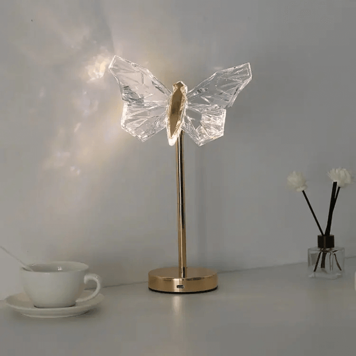 Sommerfugle bordlampe i krystal