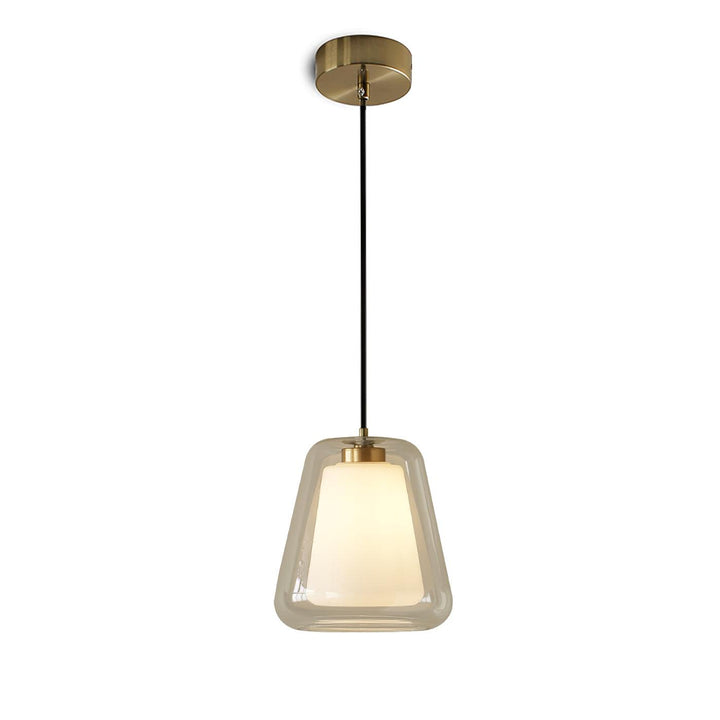 Moderne Pendel Lampe - Guld og Gennemsigtig