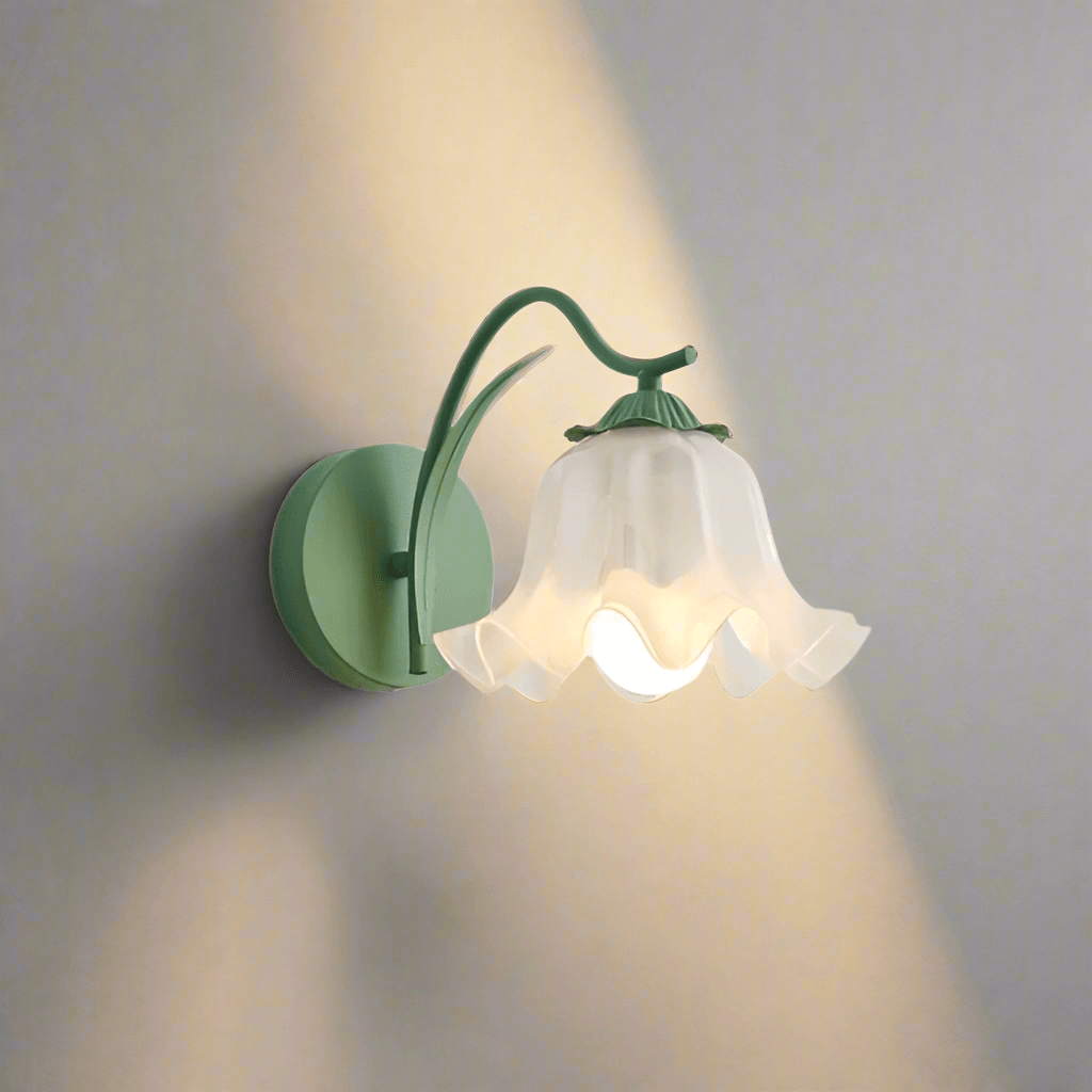 Retro havelampe med blomstermotiv