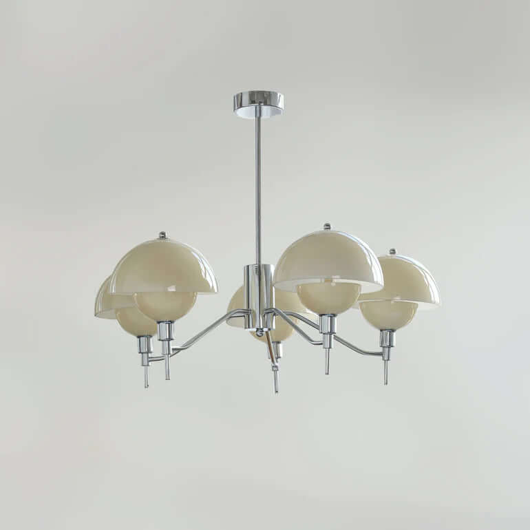 Fransk Boble Loftslampe Krom Creme - Størrelse Detalje