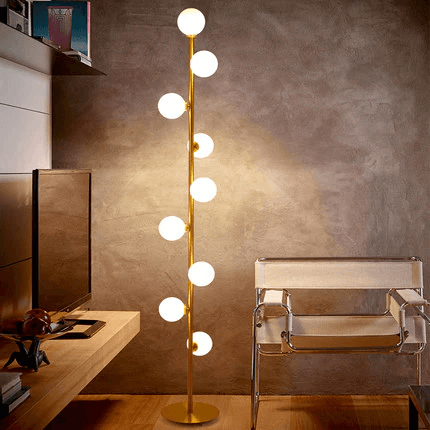 Moderne Glas Gulvlampe - Minimalistisk og Stilfuld