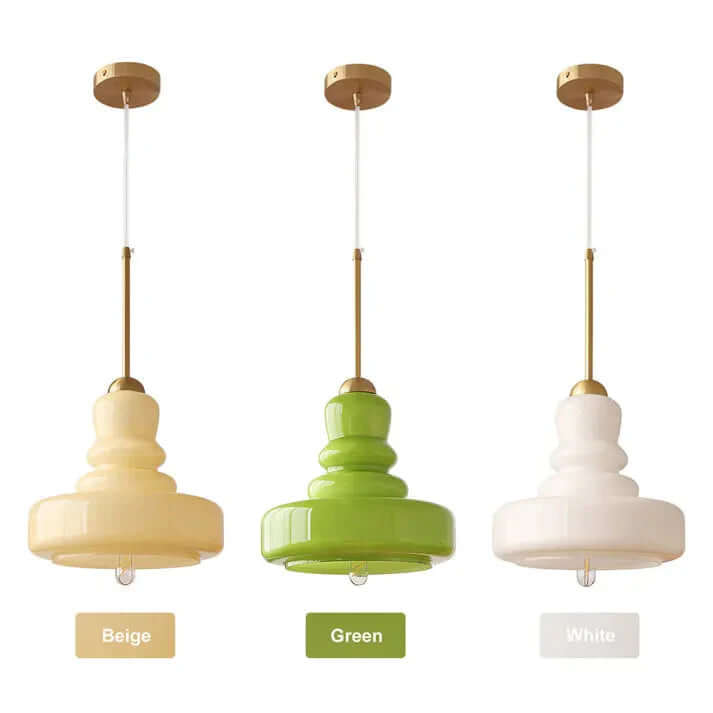 Bauhaus-stil pendellampe af glas
