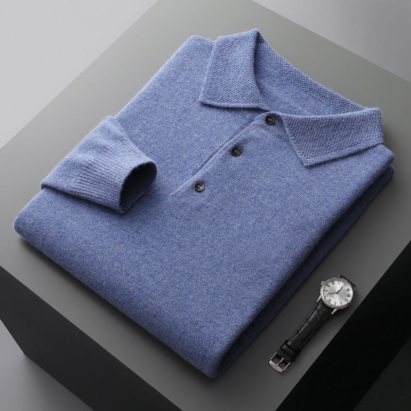 Stilfuld langærmet poloshirt til mænd, der kombinerer elegance med ultimativ komfort for et moderne look.