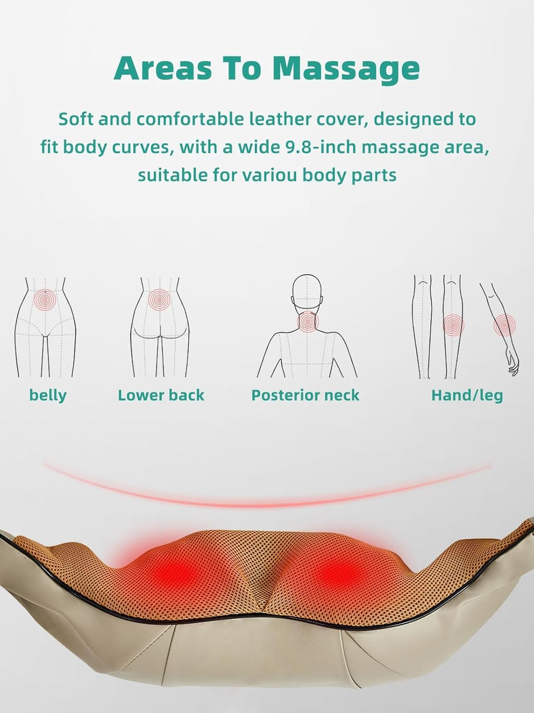 Afslappende elektrisk mavemassager med varmeterapi, der lindrer mavegener og fremmer velvære.