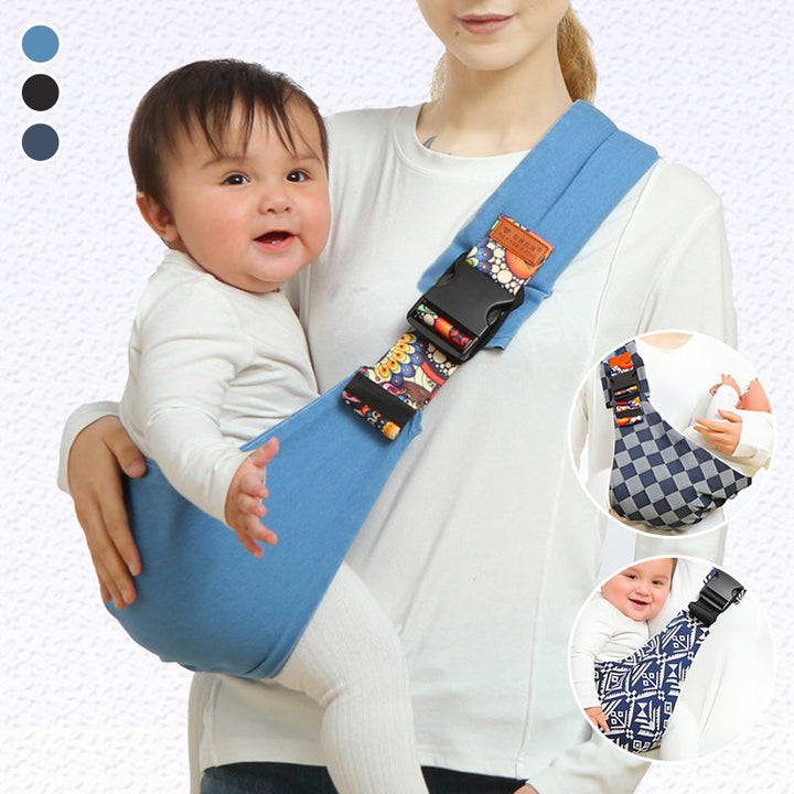 Blød bomuldsbæresele, ergonomisk formet for at give tryg nærhed til baby og småbørn.