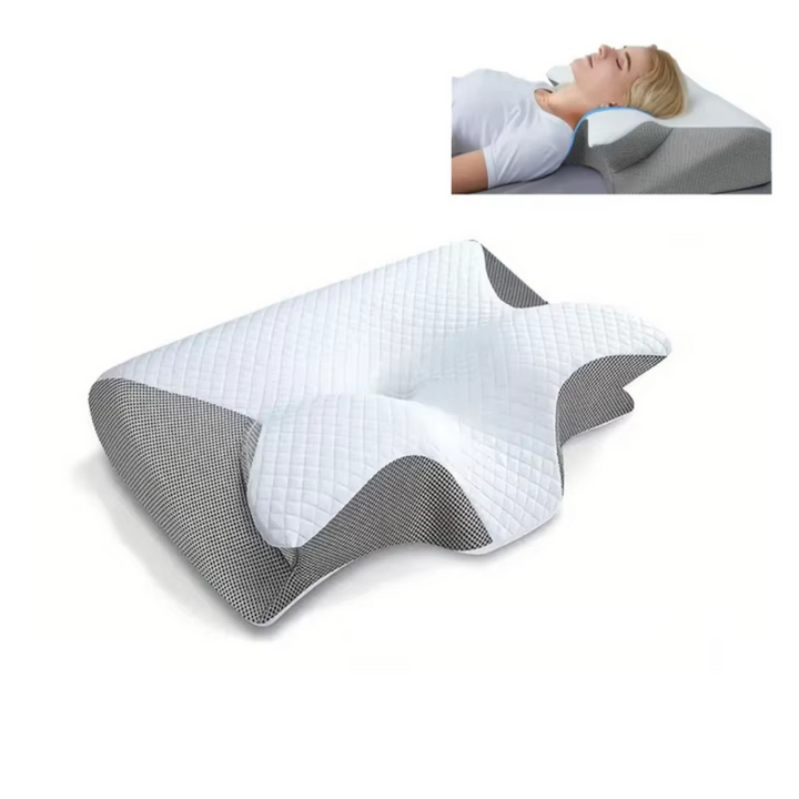 Ergonomisk hovedpude, sikrer optimal støtte for nakke og rygsøjle, fremmer komfortabel søvn.