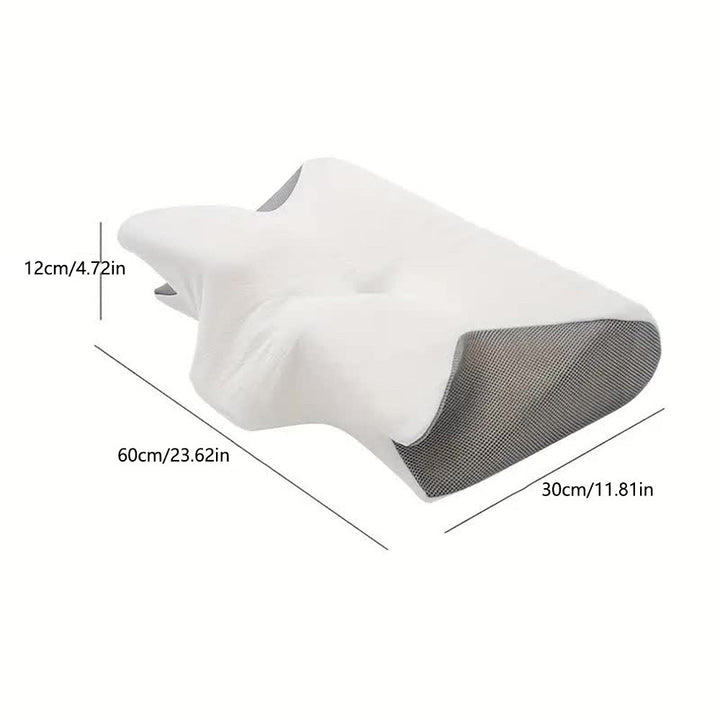 Unik sommerfugle nakkepude i memoryskum. Ergonomisk design sikrer effektiv nakkeaflastning og komfort.