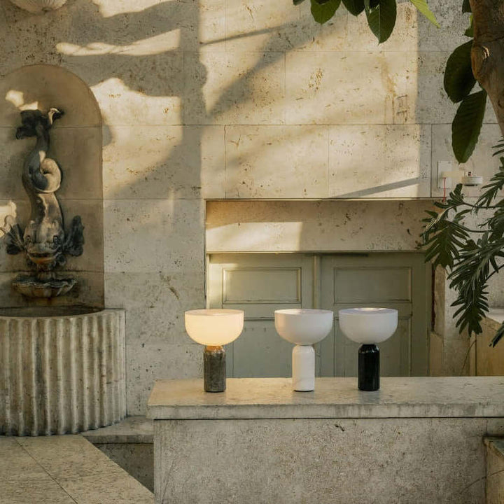LED-belysning i marmorbordlampe for energibesparelse