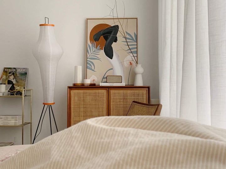 Lampadaire En Papier De Riz