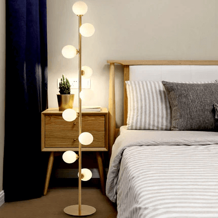 Moderne Glas Gulvlampe - Minimalistisk og Stilfuld