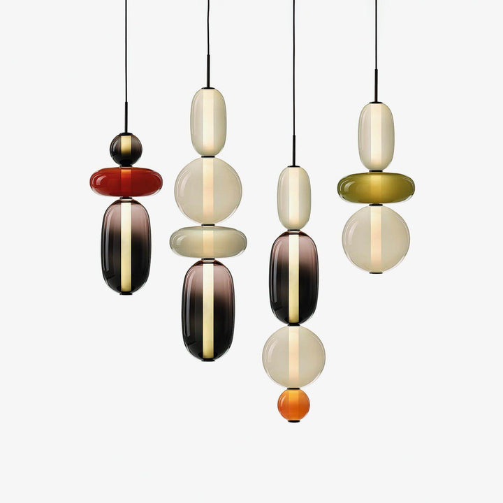 Lampe Pendante En Verre Confit