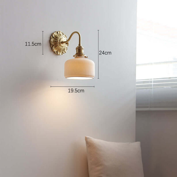 Keramik Messing Væg Lampe