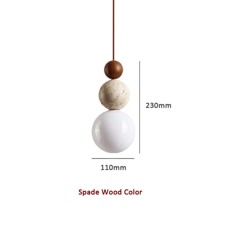 Moderne enkel travertin pendel lampe
