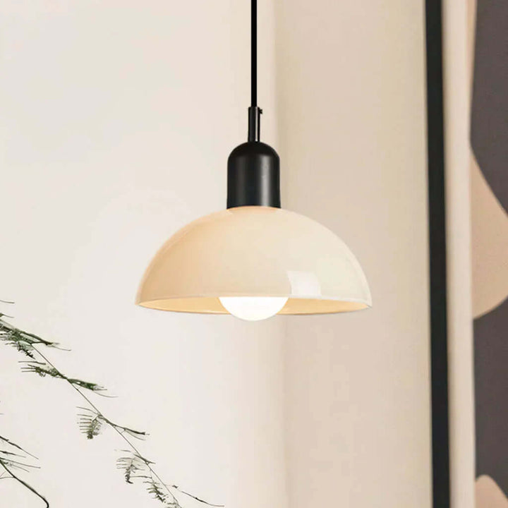 Moderne Glaskuppel Pendel - Farverigt Design