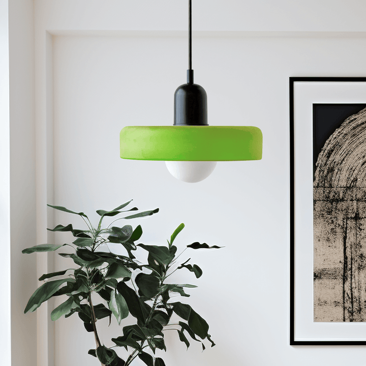 Farverig Glas Loftslampe - Bauhaus Stil
