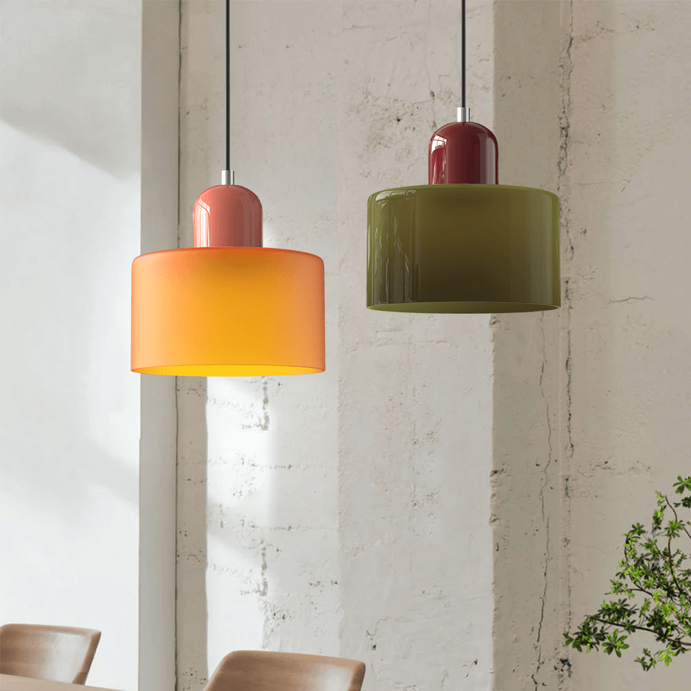 Moderni lasinen Bauhaus-tyylinen riippuvalaisin