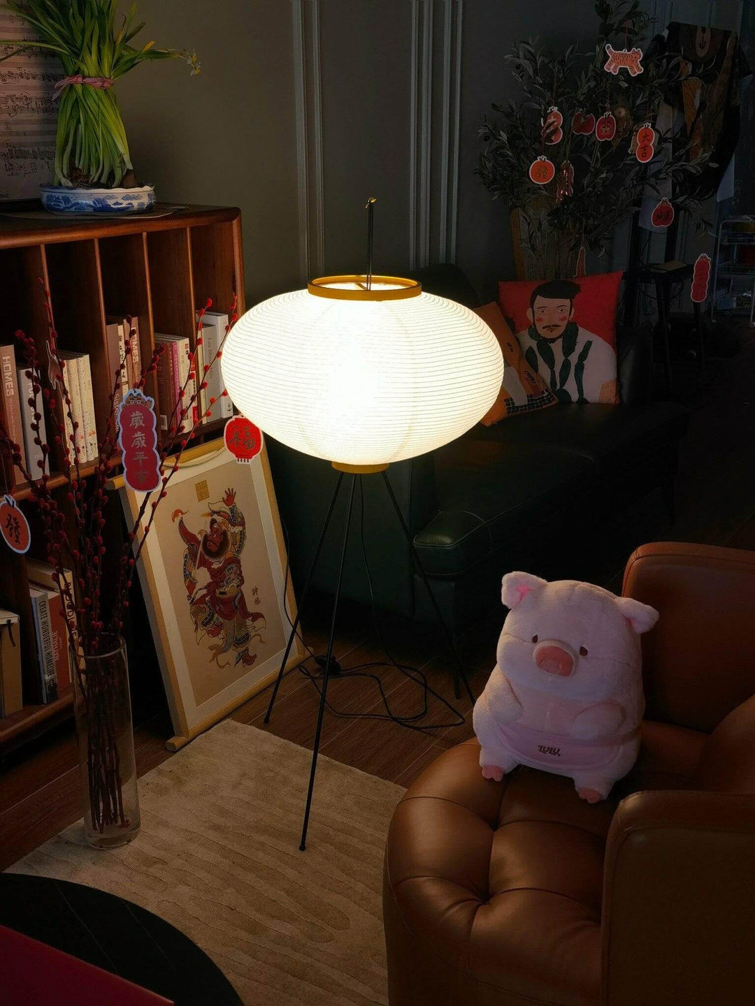 Lampadaire En Papier De Riz