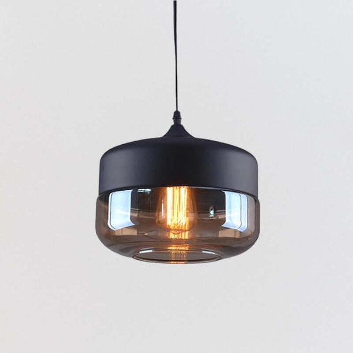 Modern Metal and Glass Ceiling Lamp