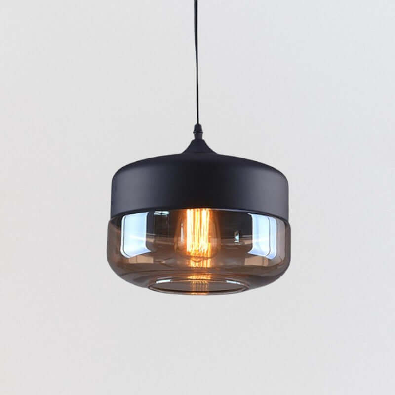 Elegant Metal & Glass Ceiling Lamp