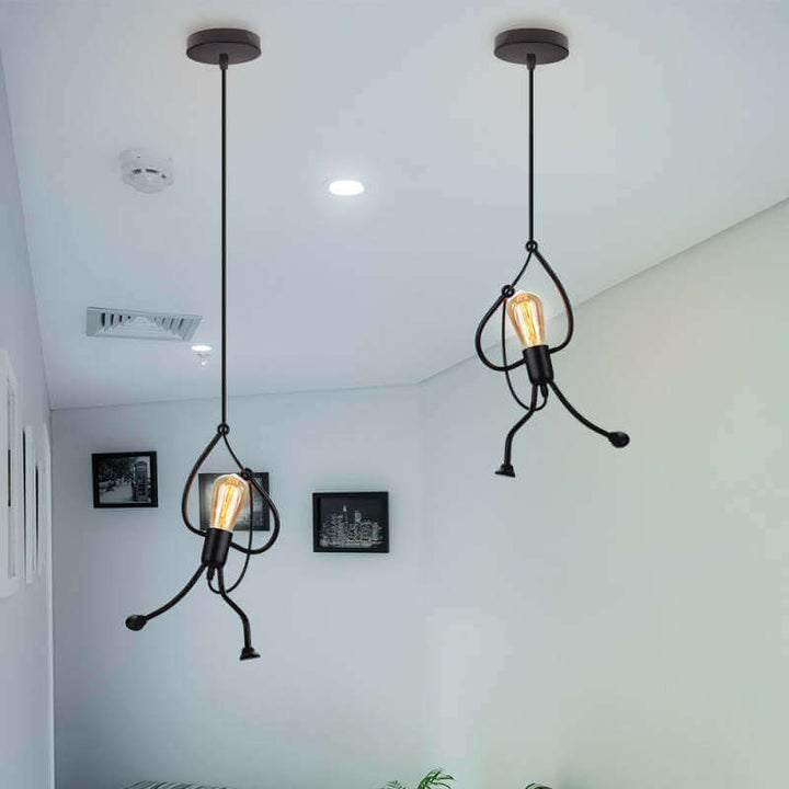 Retro pendel lampe, geometrisk lampe, indretningslys