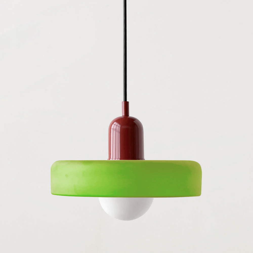 Farverig Glas Loftslampe - Bauhaus Stil