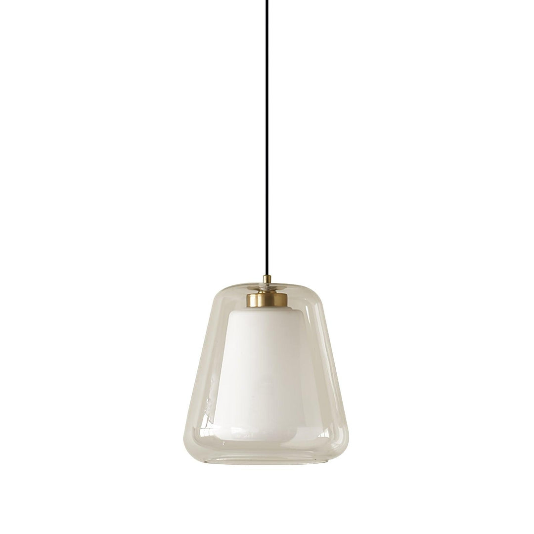 Moderne Pendel Lampe - Guld og Gennemsigtig