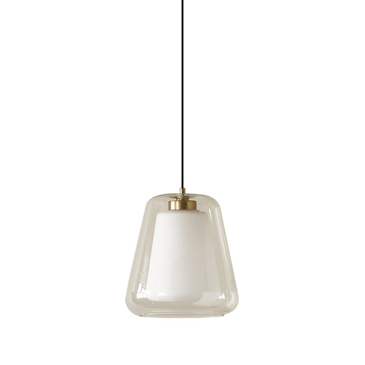 Moderne Pendel Lampe - Guld og Gennemsigtig