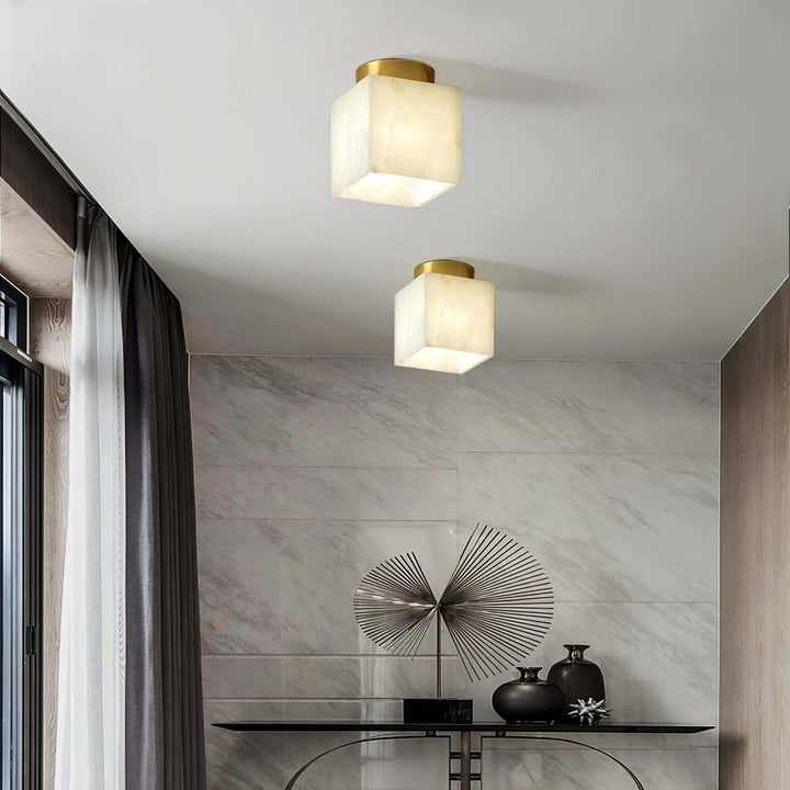 Måne lys alabaster loftlampe