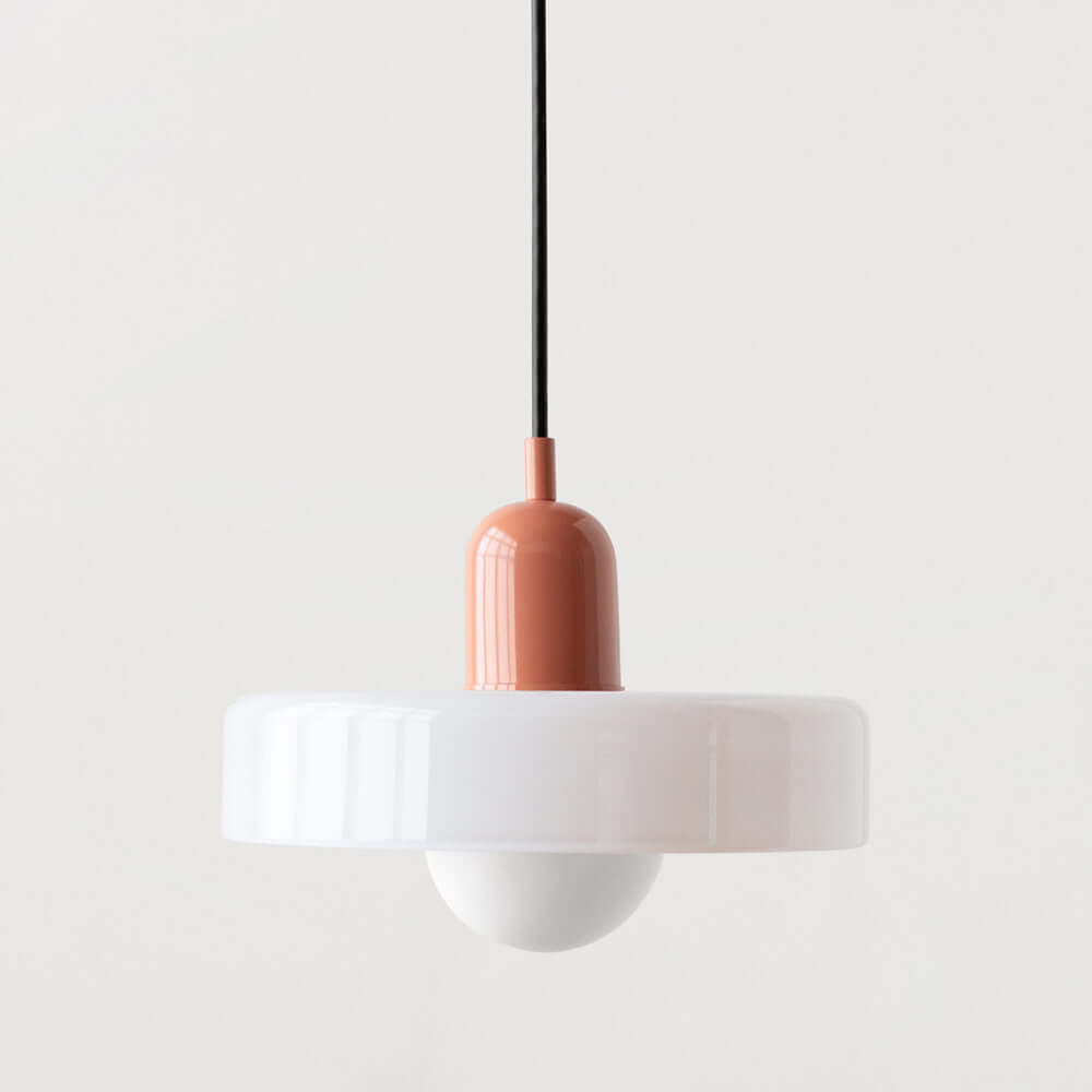 Farverig Bauhaus-stil glasloftslampe