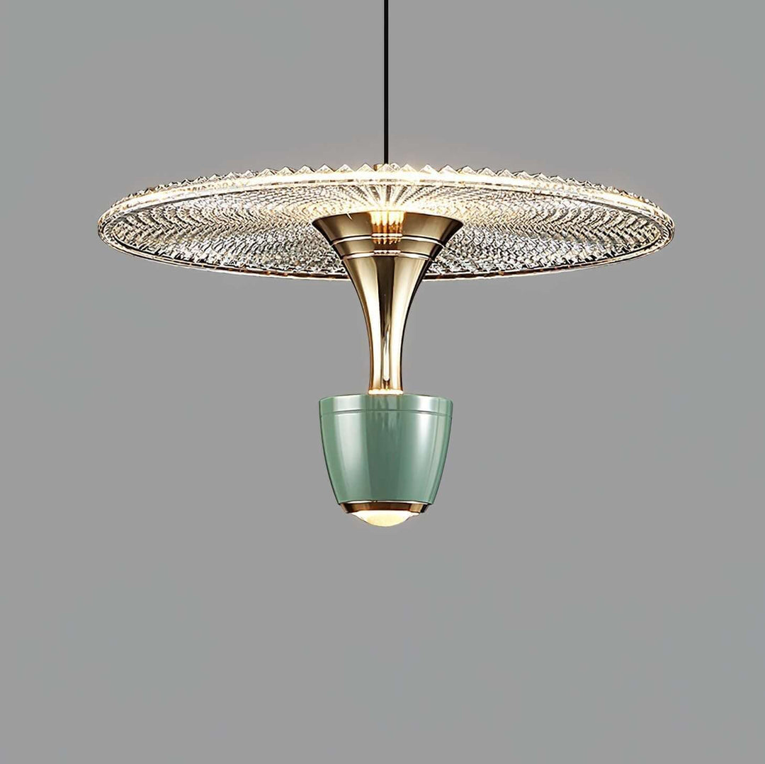 Moderne LED-vedhængslampe i diskform