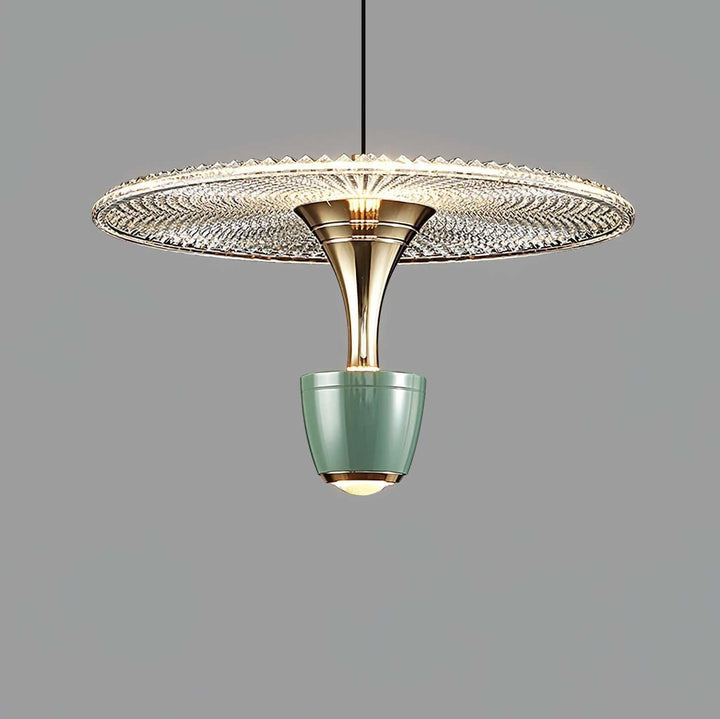 Moderne LED-vedhængslampe i diskform