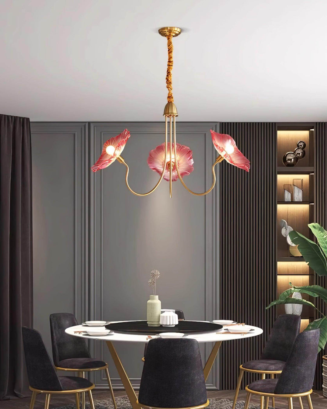 Glasblomsterkrone moderne lampe