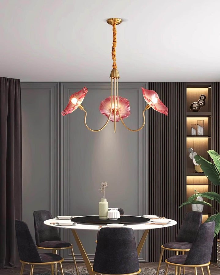 Glasblomsterkrone moderne lampe